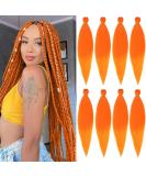 Xtrend 26 Inch Braiding Hair Orange Pre Stretched 8 Packs Kanekalon Jumbo Braiding Hair Extensions High Temperature Synthetic Fiber Hair Extension for Box Braids Crochet Braids Braiding Hair (Orange#) 26 Inch (Pack of 8) Orange - Buy Online on GoSupps.com