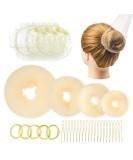 Lictin Hair Bun Maker Set Hair Bun Shaper Set with 3pcs Invisible Hair Nets for Bun 4pcs Donut Bun Maker 5pcs Hair Elastic Bands 20pcs U Shaped Hair Pins - Buy Online on GoSupps.com