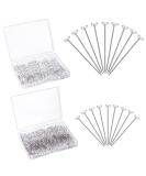 400 PCS Bouquet Pins Flower Pins  Straight Pins Clear Sewing Pins Crystal Diamond Head Pins for Craft Wedding Jewelry Decoration (2.1''/1.5'') Style C 400 - Buy Online on GoSupps.com