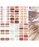 NAILDOKI Nail Stickers - 6 Sheets, 84 Pieces Full Wraps Self-Adhesive Gel Nail Art Decals for Women & Girls - Buy Online on GoSupps.com