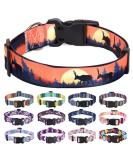 Mihqy Adjustable Soft Dog Collar - Bohemian Flowers & Geometric Design for Small Medium & Large Dogs (38-63 cm 2.5 cm Wide) - Buy Online on GoSupps.com