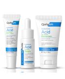 Travel Size Skin Care Set | Hyaluronic Acid Skincare for Women | TSA-Friendly 3pcs Moisturizer Serum & Eye Cream for Hydrated Skin - Buy Online on GoSupps.com