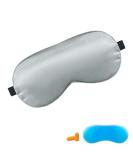 Sleep Ice Eye Mask - Cooling Gel Pad Soft Silk Fabric Lightweight for Men & Women - Perfect for Yoga Night Shifts & Travel (Gray - Buy Online on GoSupps.com