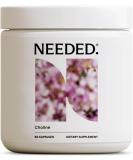 Needed Prenatal Choline - Optimal Prenatal Choline Add On, 250Mg Talc-free Vegan, Filler, Heavy Metals Free, Brain Development in Utero/Early Life, With VitaCholine, Non-GMO, Allergen Free 60 Capsules - Buy Online on GoSupps.com