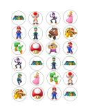 24 Mario Edible Wafer Cupcake Toppers Fairy Cake Decoration Uncut - Buy Online on GoSupps.com