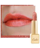 Oulac Metallic Pumpkin Orange Lipstick - High Impact Vegan Lip Color (Be Happy(05)) - Buy Online on GoSupps.com