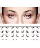 DAGEDA Brown 40 Pairs 4 PC 4D Waterproof Bionic Eyebrow Transfers Stickers | Long Lasting Natural Water Transfer Tattoo for Makeup - ZX-008 Brown - Buy Online on GoSupps.com