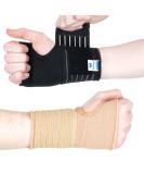 Actesso Elastic Wrist Support with Strap - XL Black - For Sprains, Injuries, or Sports - Flexible Support Without Metal Bar | Left or Right - Buy Online on GoSupps.com