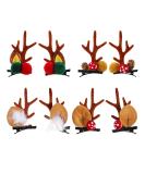 Beaupretty 4 couples Christmas deer antlers Hair clips Cute antlers Christmas hairpins Merry Christmas party Headgear Headgear for Children (style 1) Image 1 - Buy Online on GoSupps.com