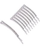 TecUnite 16 Piece Rhinestone Bobby Pin Set - Clear Crystal Hair Clips for Women and Girls (White) - Buy Online on GoSupps.com