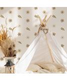 Funlife Nude Daisy Wall Decal - Peel and Stick Transparent PVC Stickers for Nursery and Playroom Decor - Buy Online on GoSupps.com