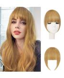 Sofeiyan 100% Remy Human Hair Clip-In Bangs | Natural Warm Blonde Fringe Extensions for Women - Buy Online on GoSupps.com