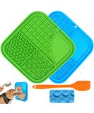 Bikirin Licky Mats for Dogs 2 Pack Dog Lick Mats with Suction Cup for Boredom and Anxiety Relief Slow Feeding Lick Mats for Dogs with 1 Spatula Perfect for Bathing Grooming and Training (BPA-free) - Buy Online on GoSupps.com