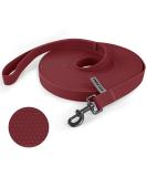 Wolfone 15m Waterproof Dog Leash - Heavy Duty Anti-Slip Handle Dark Red Long Recall Tow Line for Outdoor Training Activities - Buy Online on GoSupps.com