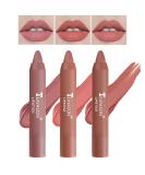 Matte Nude Lipstick Set - 3 Pcs Lip Crayon for Women | Long Lasting & Waterproof Lip Makeup - Buy Online on GoSupps.com