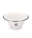 A.P. Donovan Shaving Shell - Simple Porcelain Soap Bowl | Elegant White with Platinum Edge for Luxurious Shaving Foam - Buy Online on GoSupps.com