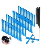 50 Small Curlers for Permanent Waves - Blue Cold Rods & Rat Tail Comb for Hairdressers - Buy Online on GoSupps.com
