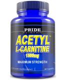 Acetyl L Carnitine 1500mg Supplement - Energy & Mental Focus - Antioxidant Brain Protection - 60 Capsules - Buy Online on GoSupps.com