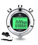 Rolilink Stopwatch,Metal Stop Watch for Sports Waterproof Stopwatches Timer for Sports and Competitions 2 Lap With Backlight-metal - Buy Online on GoSupps.com