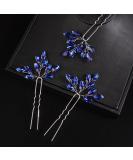 JWICOS Bridal Wedding Crystal Hair Pins - Pack of 3 (Blue Silver) - Hair Accessories for Women and Girls - Buy Online on GoSupps.com