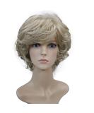Short Layered Shaggy Wavy Bob Wig | Full Synthetic Capless Wig for White Women | Blonde Highlights L16-613 - Buy Online on GoSupps.com
