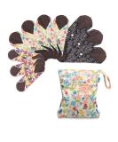 Teamoy 10Pcs Sanitary Pad Reusable Washable Cloth Menstrual PadsPanty Liners with Wet Bag Super-Absorbent Soft and Comfortable(3pcs7.94pcs103pcs11.6) 3Small 4Medium 3Large 11 Piece Set Leavesjungleflowers - Buy Online on GoSupps.com