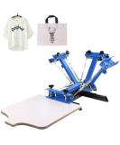 VEVOR Screen Printing Machine 4 Color 1 Station Screen Printing Press 21.7X 17.7 Inch Silk Screen Printing for T-Shirt DIY Printing Removable Pallet - Buy Online on GoSupps.com