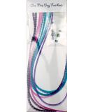 Buy 10 Real Feather Hair Extensions - 22-28 cm Cupcake Style with Rings/Loops for Stunning Hair - International Shipping Available - Buy Online on GoSupps.com