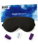 Dream Elements Sleep Mask - Pure Mulberry Silk Eye Mask with Ear Plugs & Nose Clip - Hypoallergenic for Men & Women - Great for Travel - Buy Online on GoSupps.com