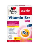 Doppelherz Vitamin B12 500 - High Dose Vegan Tablets 500 g - 120 Mini Tablets for Energy & Immunity - Buy Online on GoSupps.com