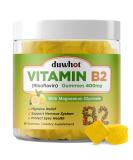 Vitamin B2 Gummies with Magnesium - 400mg Riboflavin for Migraine & Headache Relief | Vegan Chewable Gummies for Adults & Kids | 60 Count - Buy Online on GoSupps.com