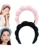 XSHYE Spa Headband for Women - 2 Pack Pink+Black, Makeup & Skincare Accessory - Buy Online on GoSupps.com