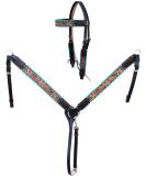 CHALLENGER Floral Western Horse Tack Set - Headstall, Bridle & Breast Collar 78FK39B - Buy Online on GoSupps.com
