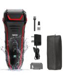 Wahl Clean and Close Plus Men's Electric Shaver - Flex Foil Precision Trimmer, Waterproof, Rubber Grip - Black & Red - Buy Online on GoSupps.com