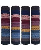 RN BEAUTY 100 PCS Cotton Hair Ties - High Elastic Seamless Hair Bands with Pattern Texture - 10 Mixed Colors Traceless Ponytail Holder - 2 inch Diameter - No Damage Hair Rings for Women - Buy Online on GoSupps.com