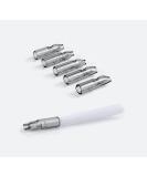 5Pcs Medium Glass Filter Tips w/ Cleaning Brush - Reusable Rolling Tips - Frosted Black - 10x35mm - Buy Online on GoSupps.com