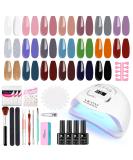 VICOVI 20 Colors Gel Nail Polish Kit | UV LED Light Manicure Set | Perfect Gift for Girls & Women | DIY Home & Nail Salon - Buy Online on GoSupps.com