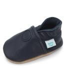 Dotty Fish Soft Leather Toddler Shoes for Boys | Non-Slip Suede Soles | Smart Navy | 0-6 Months to 4-5 Years - Buy Online on GoSupps.com