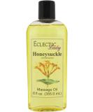 Honeysuckle Massage Oil 8 oz | Sweet Almond & Jojoba Oil | Preservative Free | Aromatherapy & Relaxation - Buy Online on GoSupps.com