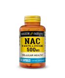 Mason Natural NAC N-Acetyl L-Cysteine 500 mg - Cellular Health & Immune Support - 60 Capsules for Wellness - Buy Online on GoSupps.com