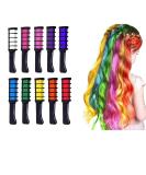 Kids Hair Chalk Dye Kit - 10 Color Non-Toxic Washable Hair Color for Girls, Ideal for Halloween, Cosplay, Christmas - Perfect Gift for 3-10 Year Olds by HOINCO - Buy Online on GoSupps.com