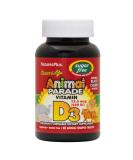 Nature's Plus Animal Parade Vitamin D3 500 IU - Natural Black Cherry Flavor - 90 Tablets - Buy Online on GoSupps.com
