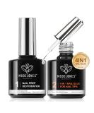 Modelones 4 in 1 Nail Kit: Nail Glue Gel, Dehydrate Gel, Extension Gel Set for False/Acrylic Nails - Long Lasting, Curing Needed - Buy Online on GoSupps.com