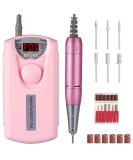 Rechargeable 30000 RPM Nail Drill Kit - Portable Electric Professional Efile for Acrylic Nails - Salon Quality at Home - Includes 6 Pcs Bits (Pink) - Buy Online on GoSupps.com