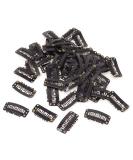 Honbay 50PCS 6-Teeth U-Shape Snap Clips for Hair Extensions - 3.3cm/1.3inch (Black) - Buy Online on GoSupps.com
