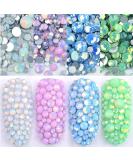 DAODER 4-Pack Sparkly Opal Rhinestones for Nails - 3D Nail Art Kit with Crystal Diamond Charms - Nail Decoration Gems in Pink, White, Blue, Green - DIY Nail Jewels & Crafts - Buy Online on GoSupps.com