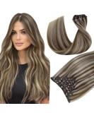 Hetto Real Hair Ombre Clip Extensions - Balayage Black & Silver 40cm 120g Remy Human Hair - Buy Online on GoSupps.com