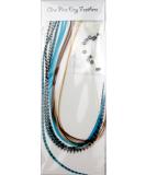 10 Real Feather Hair Extensions - Aqua Naturals 22-28 cm with Rings/Loops - International Shipping Available - Buy Online on GoSupps.com