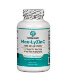 Max-LyZinC 3-in-1 Supplement: L-Lysine 1100mg Zinc 6mg & Vitamin C 100mg for Blood Sugar Support - 180 Capsules - Buy Online on GoSupps.com