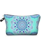 PREMYO Cosmetic Bag Small for Handbag - Makeup Bag Women Make Up Bag - Pencil Case Girls Case Pens Mandala Turquoise - Buy Online on GoSupps.com